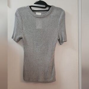 H& M Metalic rib knit top